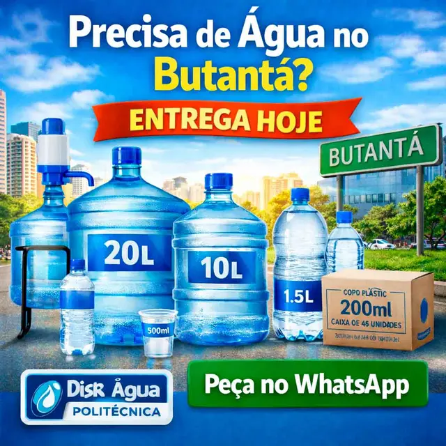 Disk Água Mineral Butantã São Paulo — Galão 20L entrega rápida